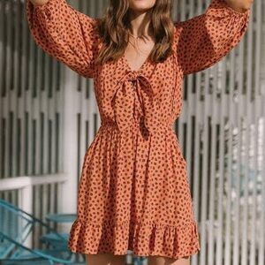 KIVARI | Maise Tie Front Mini Dress